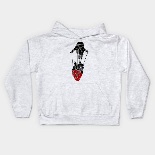 Heart Strings Kids Hoodie by Woah_Jonny